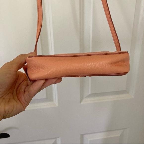 Tory Burch Slim Amanda Cross Body crossbody bag purse logo salmon cantaloupe TAG - Picture 6 of 12